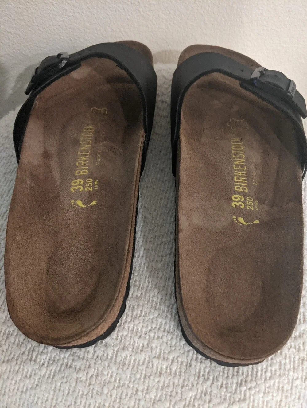 Birkenstock Men’s Black Madrid Slide Sandals Size 39